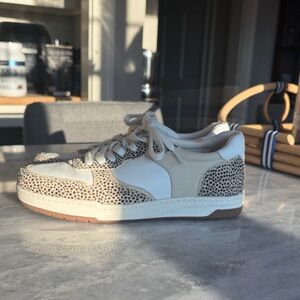 Madewell White and Tan Sneakers